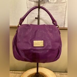 Marc‎ by Marc Jacobs Classic Q Lil' Ukita Purple Pebbled Leather Shoulder Hobo